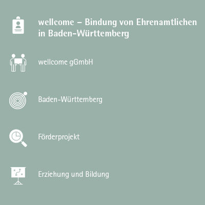 wellcome – Bindung von Ehrenamtlichen in Baden-Württemberg